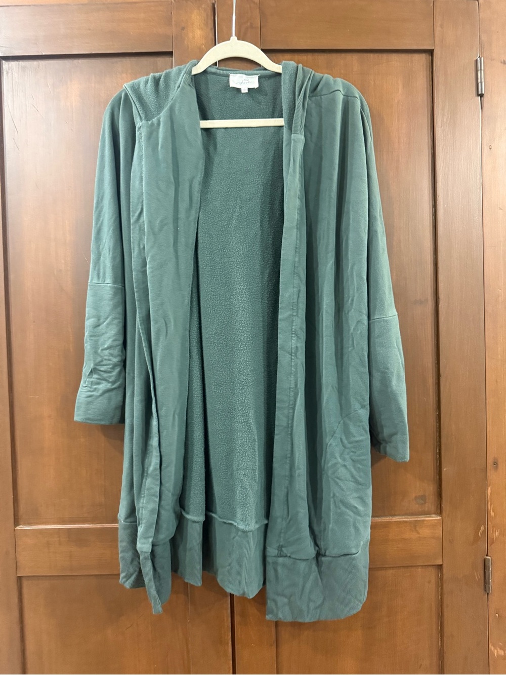 Soma Green Hooded Wrap Cardigan